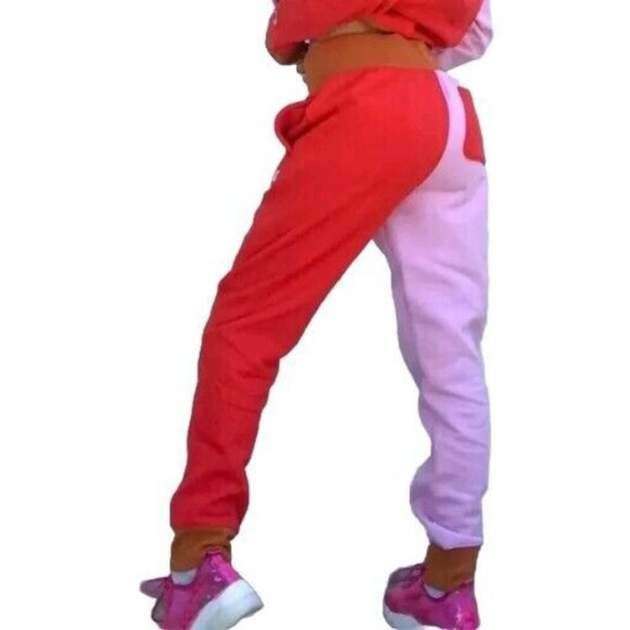 Champion Women Reverse Weave Joggers Fleece Pink Red - Picture 2 of 8